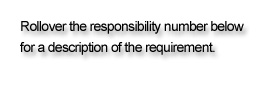 Rollover the responsiblity number for a description of the responsibility requirements.